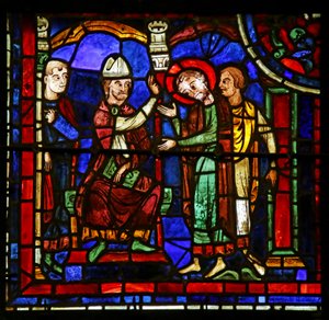Escena de la Vida de San Martín, Catedral de Chartres de French School